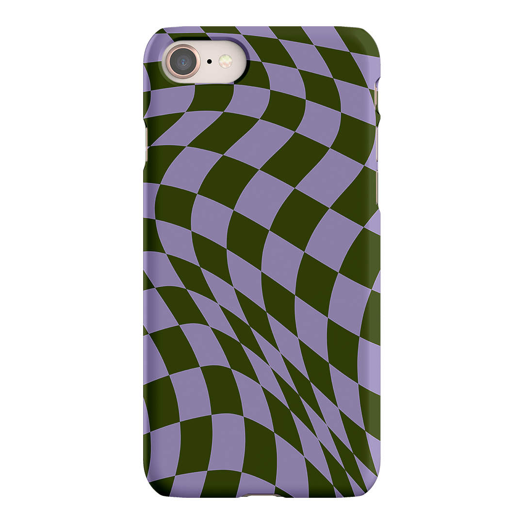 Wavy Check Forest on Lilac Matte Case Matte Phone Cases iPhone 8 / Snap by The Dairy - The Dairy
