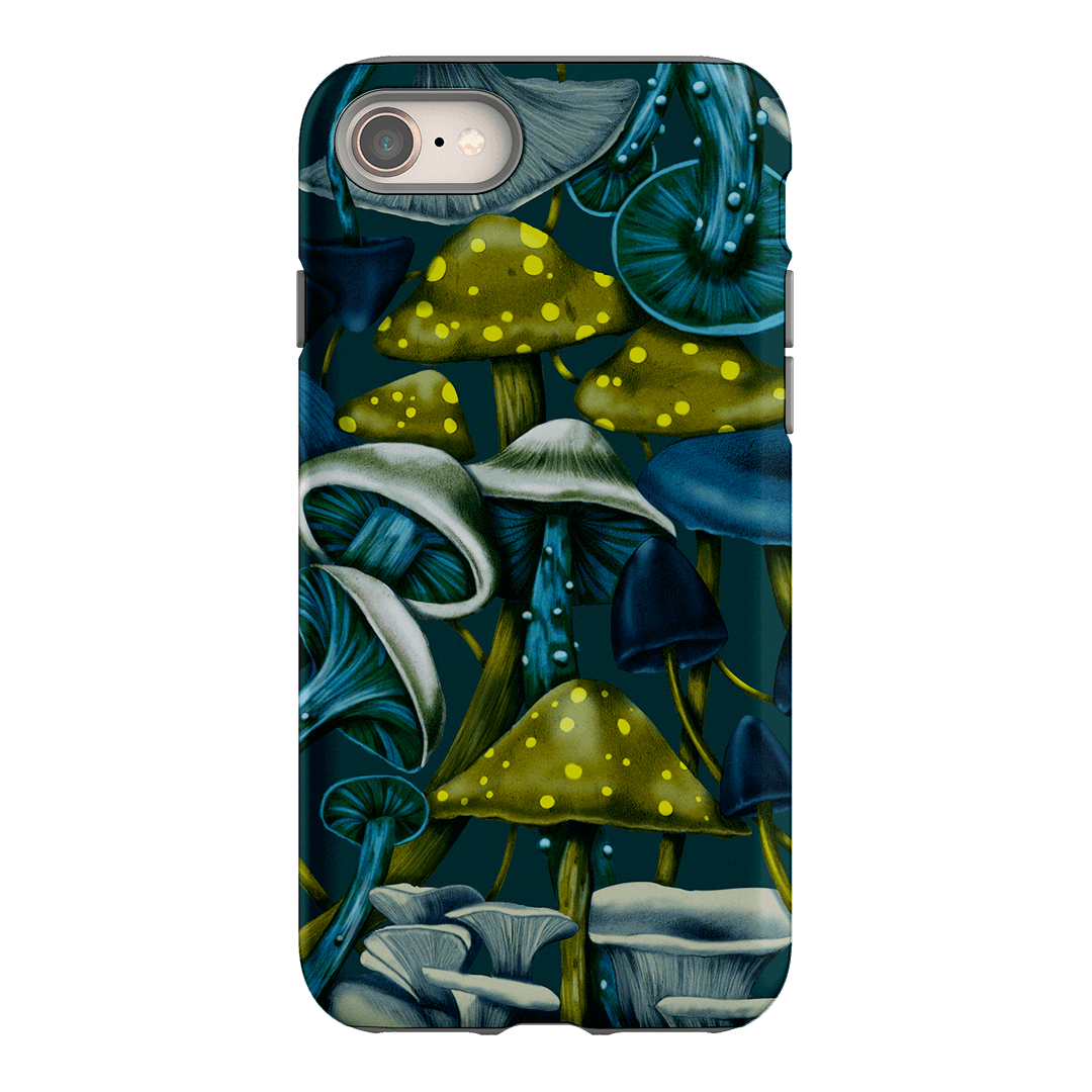 Shrooms Blue Printed Phone Cases iPhone 8 / Armoured by Kelly Thompson - The Dairy