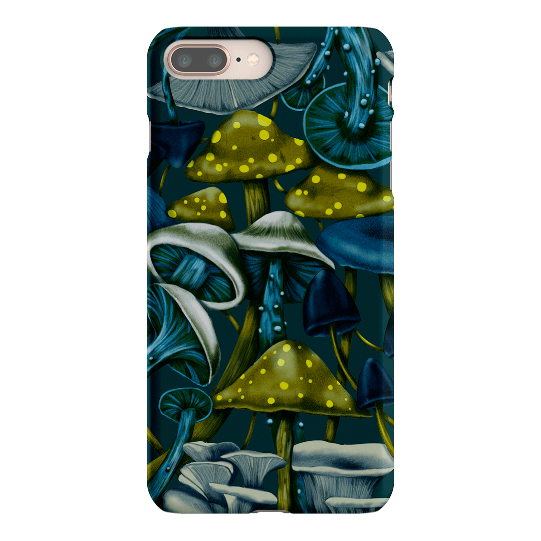 Shrooms Blue Printed Phone Cases iPhone 8 Plus / Snap by Kelly Thompson - The Dairy
