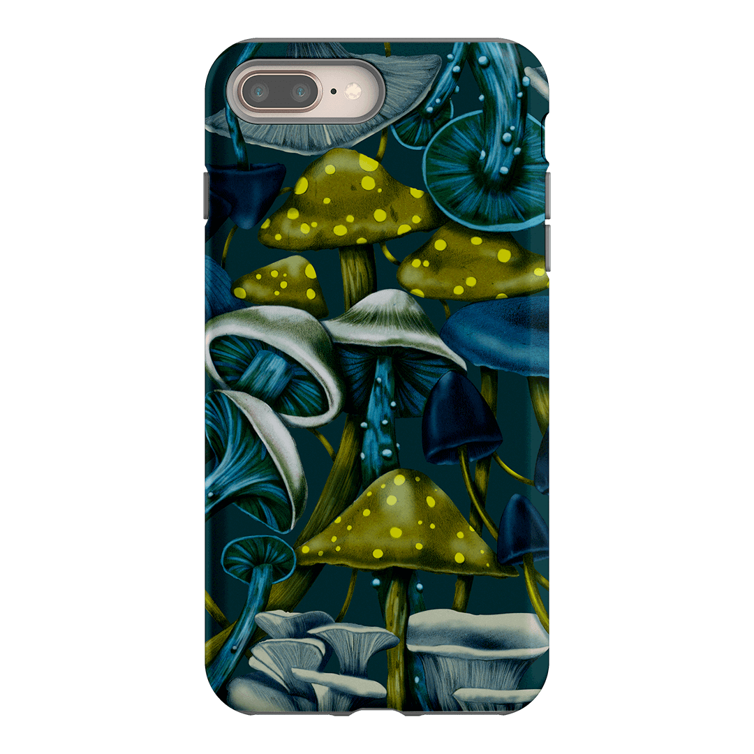 Shrooms Blue Printed Phone Cases iPhone 8 Plus / Armoured by Kelly Thompson - The Dairy