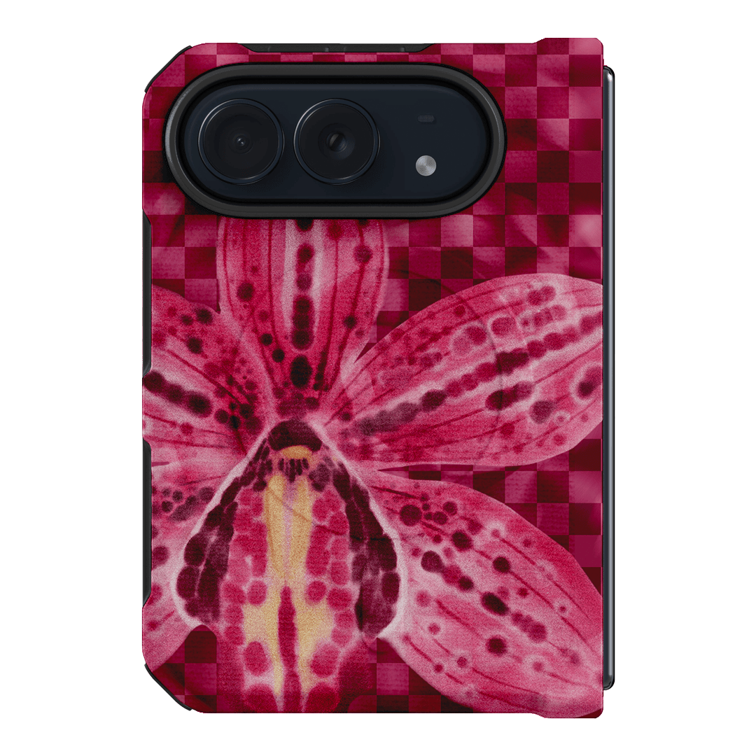 Check Orchid Printed Phone Cases iPhone Duo / Armoured MagSafe by Sally Hungerford - The Dairy