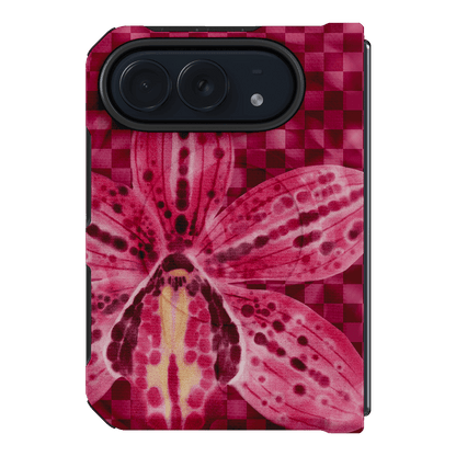 Check Orchid Printed Phone Cases iPhone Duo / Armoured MagSafe by Sally Hungerford - The Dairy