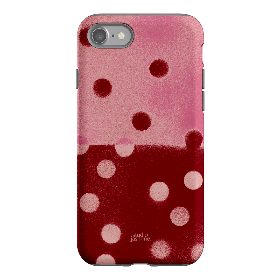 Cherry Polka Dot Printed Phone Cases iPhone SE / Armoured by Jasmine Dowling - The Dairy