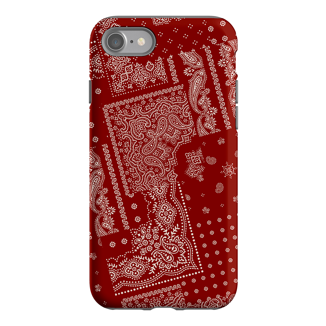 Paisley Crimson Printed Phone Cases iPhone SE / Armoured by The Dairy - The Dairy