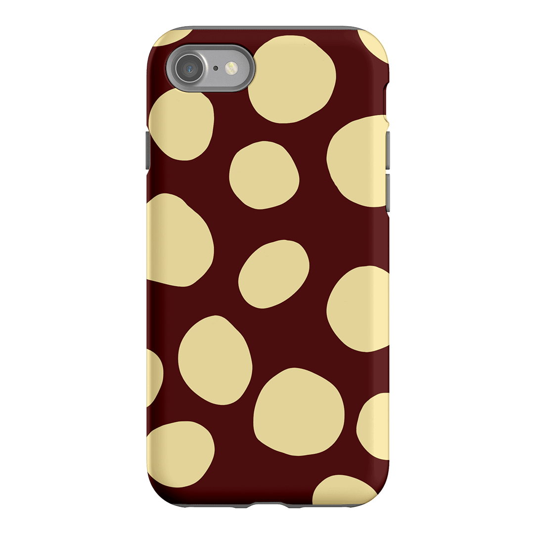 Pebbles Burgundy Butter Printed Phone Cases iPhone SE / Armoured by Veronica Tucker - The Dairy
