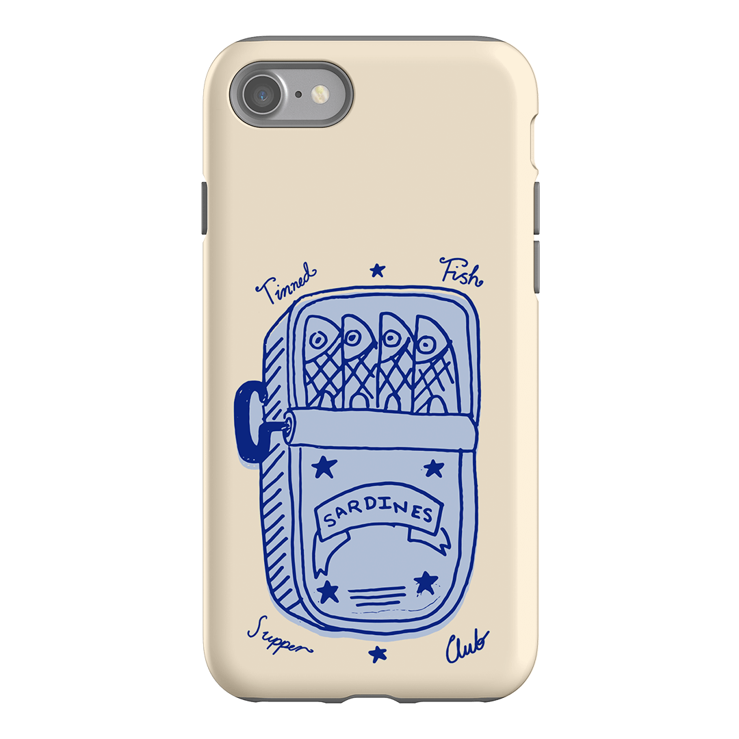 Sardine Social Blue Printed Phone Cases iPhone SE / Armoured by The Dairy - The Dairy