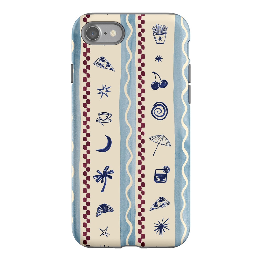 Summer Snacks Blue Printed Phone Cases iPhone SE / Armoured by Charlie Taylor - The Dairy