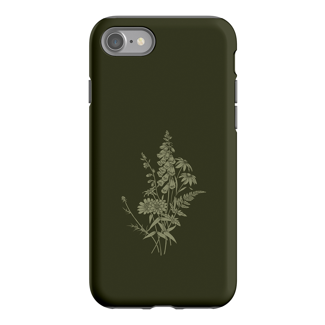 Wildflowers Olive Printed Phone Cases iPhone SE / Armoured by Typoflora - The Dairy