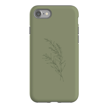 Khaki Wattle Printed Phone Cases iPhone SE / Armoured by Typoflora - The Dairy