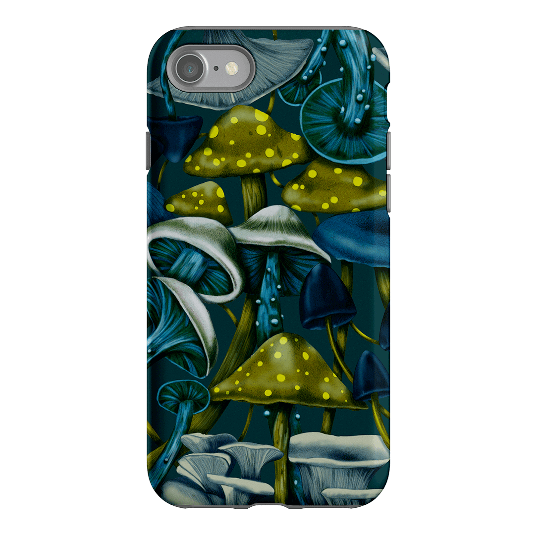 Shrooms Blue Printed Phone Cases iPhone SE / Armoured by Kelly Thompson - The Dairy