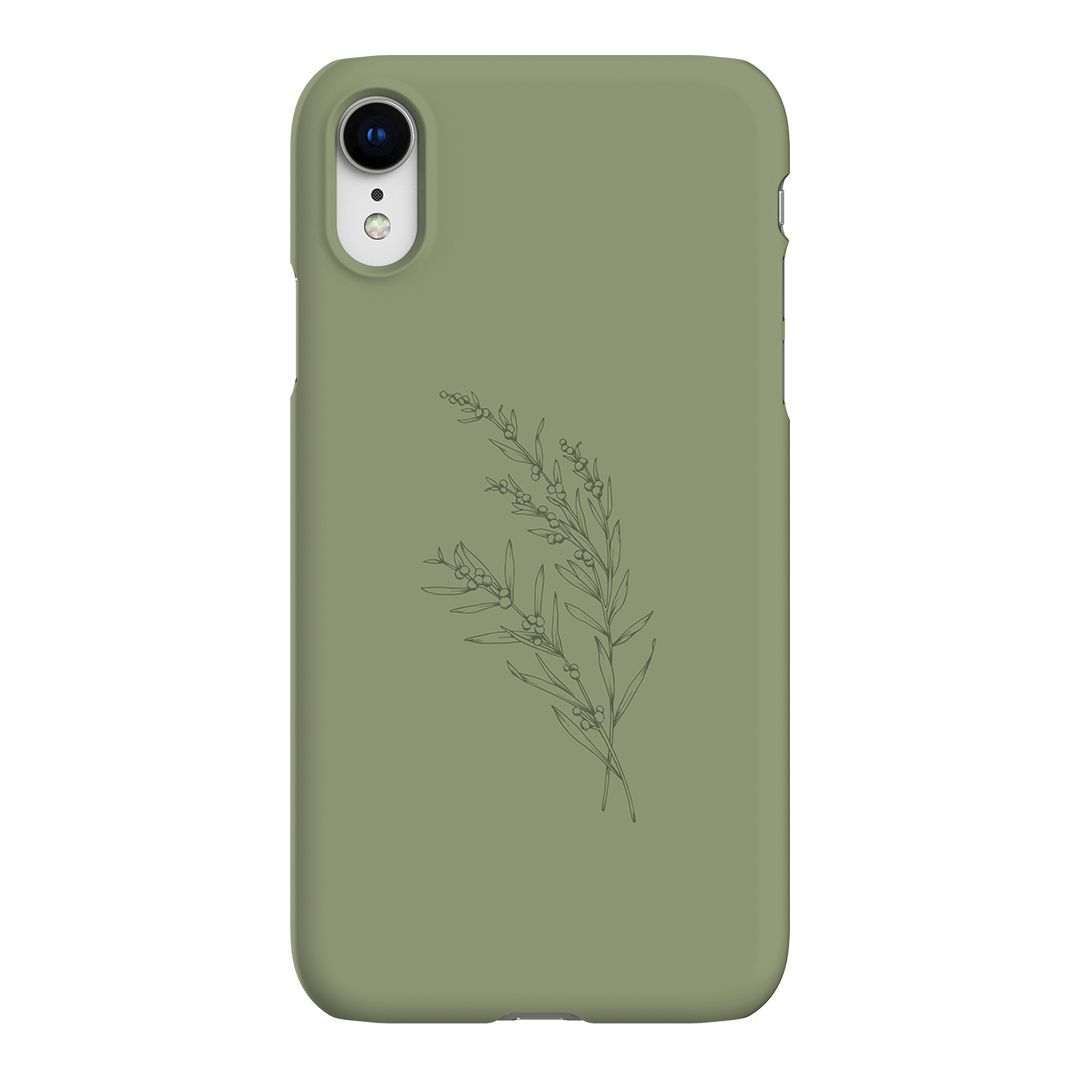 Khaki Wattle Printed Phone Cases iPhone XR / Snap by Typoflora - The Dairy