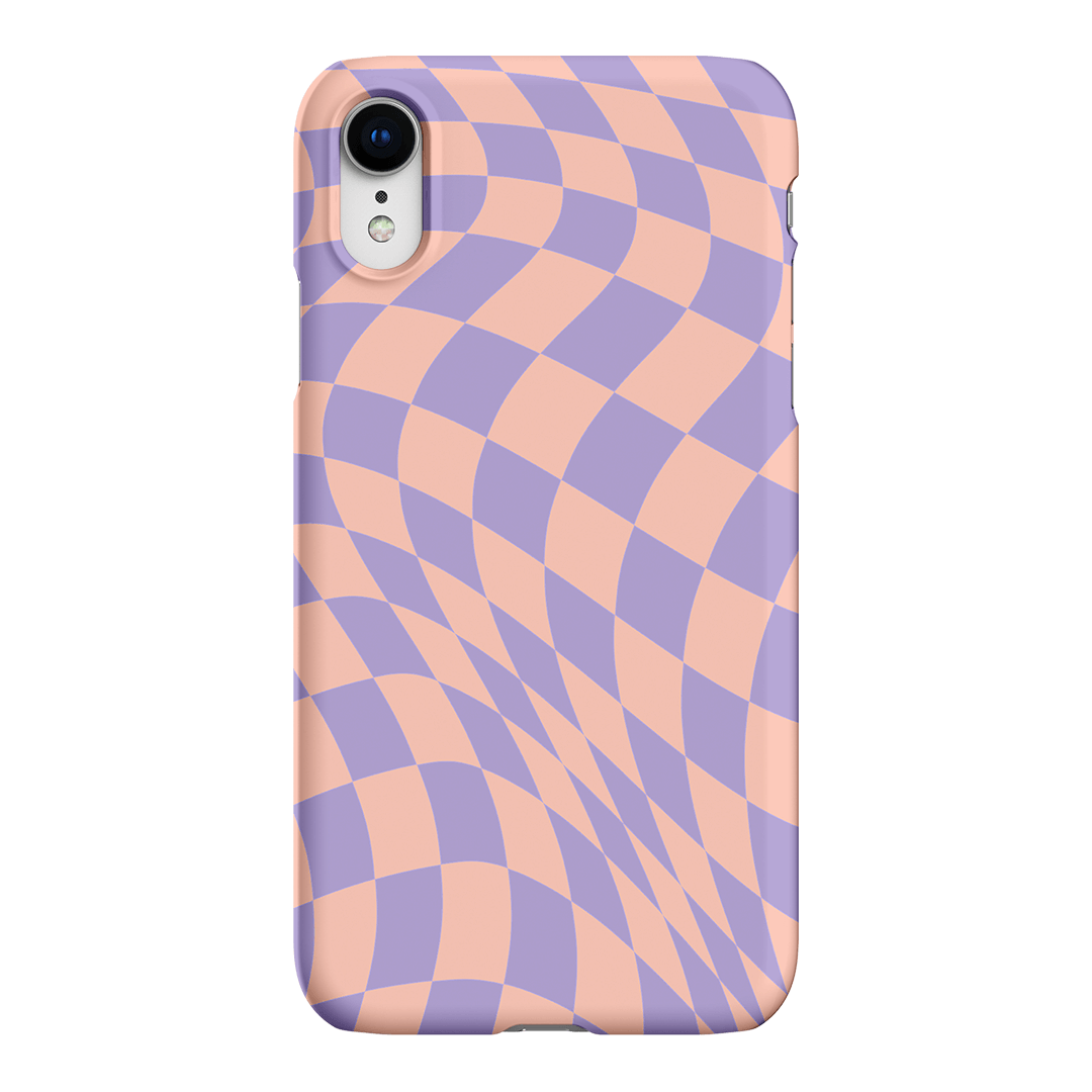 Wavy Check Lilac on Blush Matte Case Matte Phone Cases iPhone XR / Snap by The Dairy - The Dairy