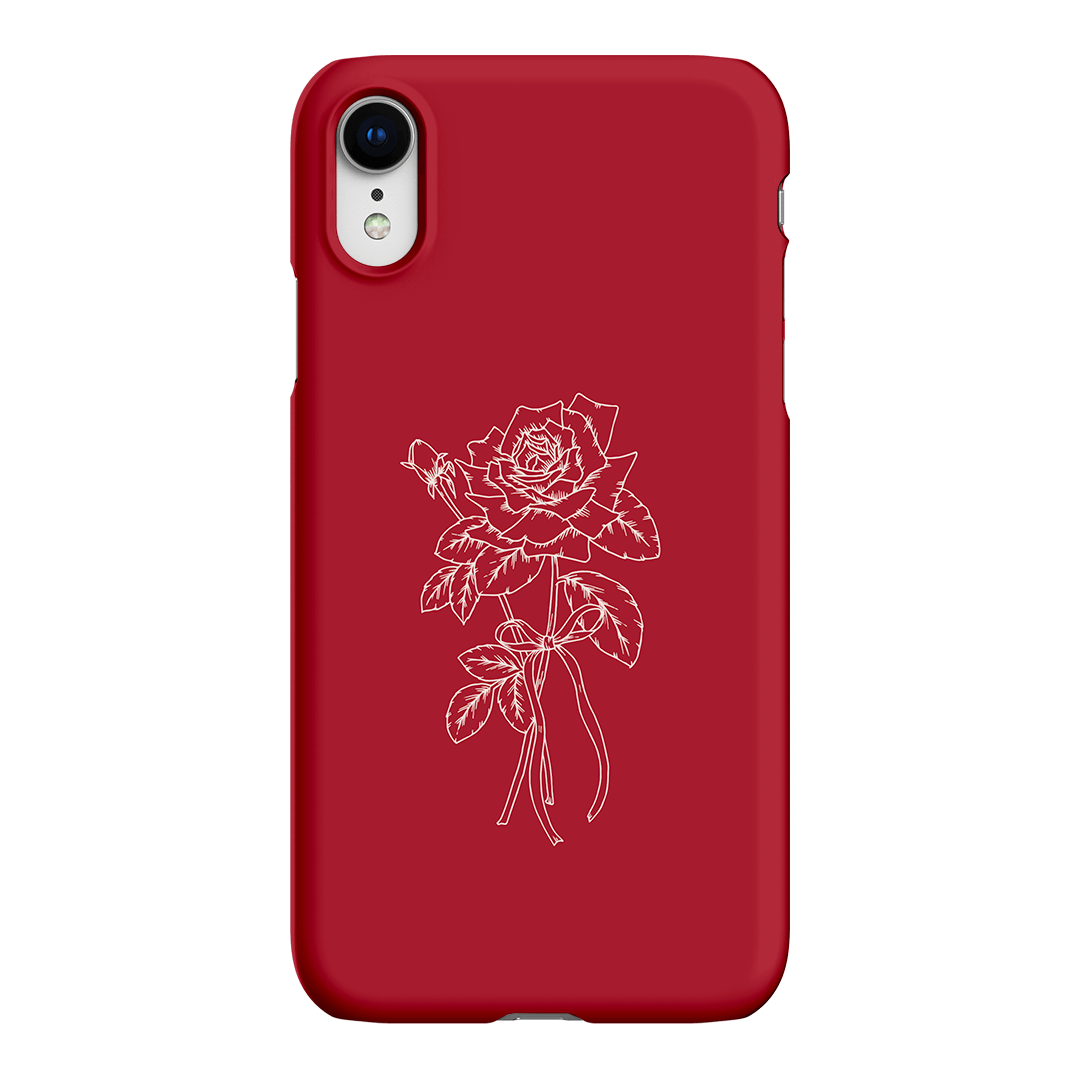 Red Rose Printed Phone Cases iPhone XR / Snap by Typoflora - The Dairy
