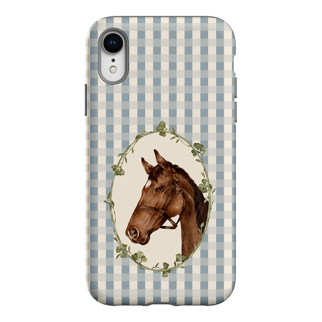 Gingham Horse Printed Phone Cases iPhone XR / Armoured by Kasiags Art - The Dairy