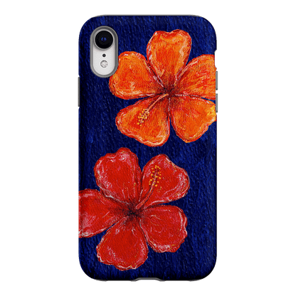 Hibiscus Flower Deep Blue Printed Phone Cases iPhone XR / Armoured by BG. Studio - The Dairy