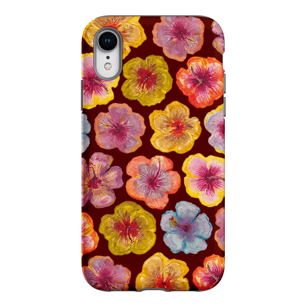 Hibiscus Holiday Rouge Printed Phone Cases iPhone XR / Armoured by BG. Studio - The Dairy