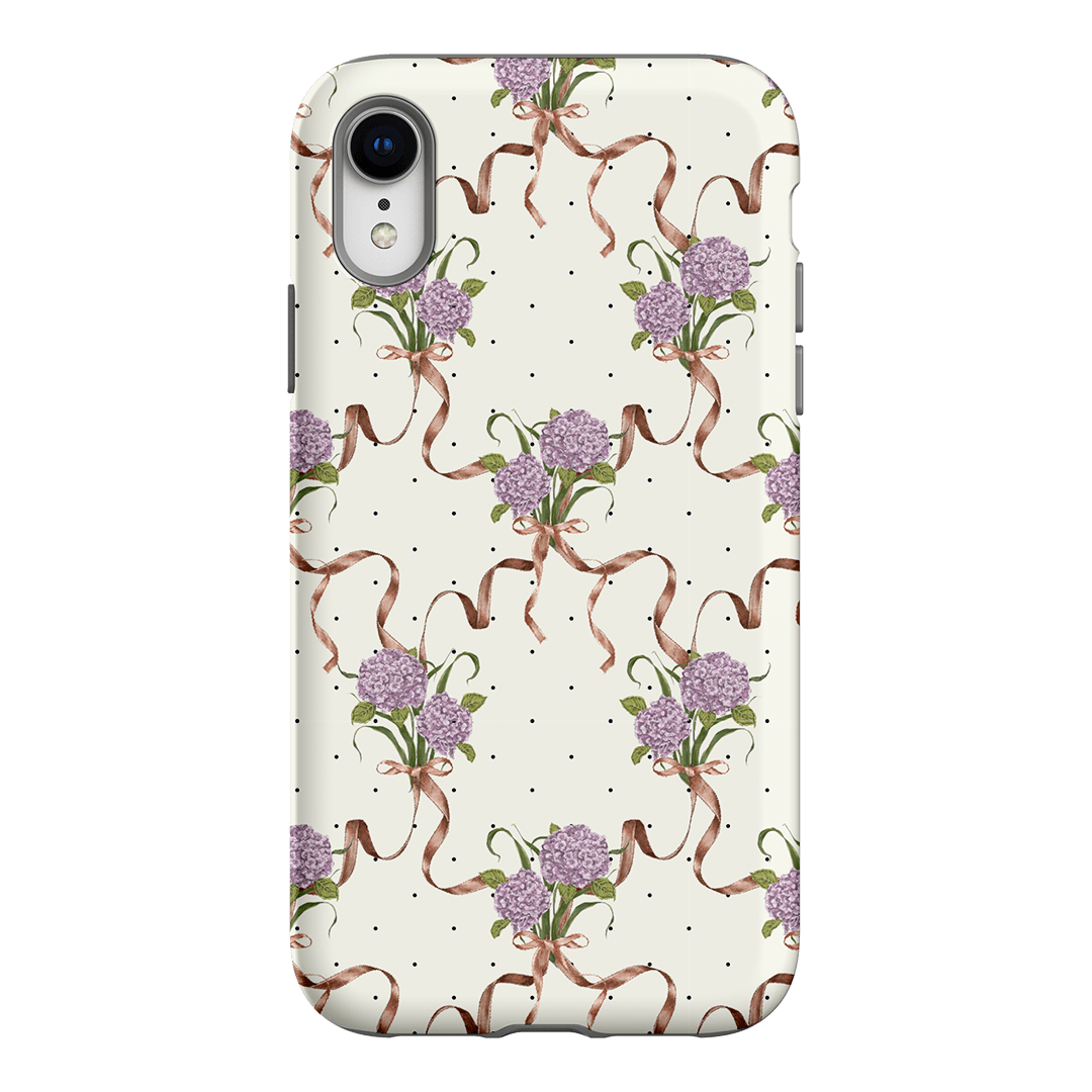 Hydrangea Ribbon Printed Phone Cases iPhone XR / Armoured by Veronica Tucker - The Dairy