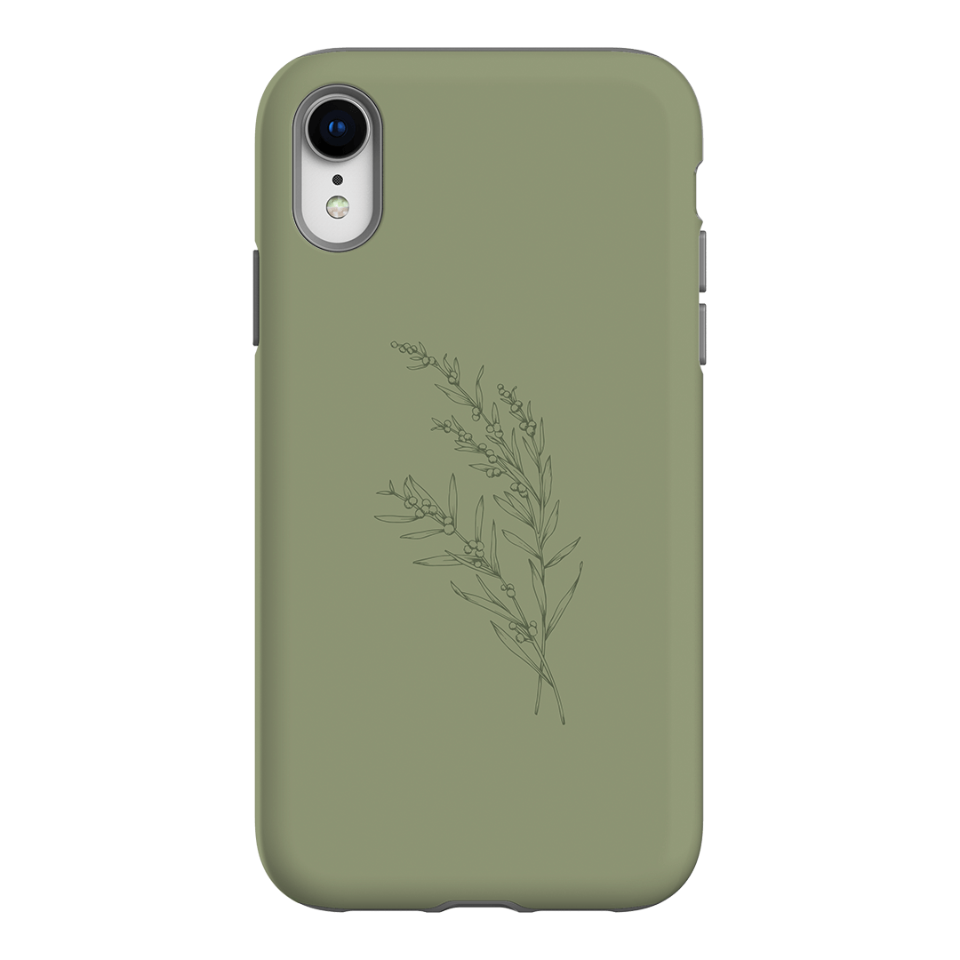 Khaki Wattle Printed Phone Cases iPhone XR / Armoured by Typoflora - The Dairy