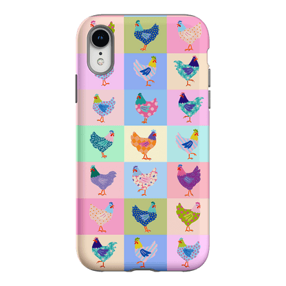 Pastel Chickens Printed Phone Cases iPhone XR / Armoured by Kayla Henley - The Dairy