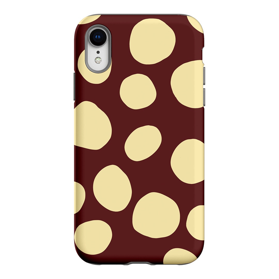 Pebbles Burgundy Butter Printed Phone Cases iPhone XR / Armoured by Veronica Tucker - The Dairy