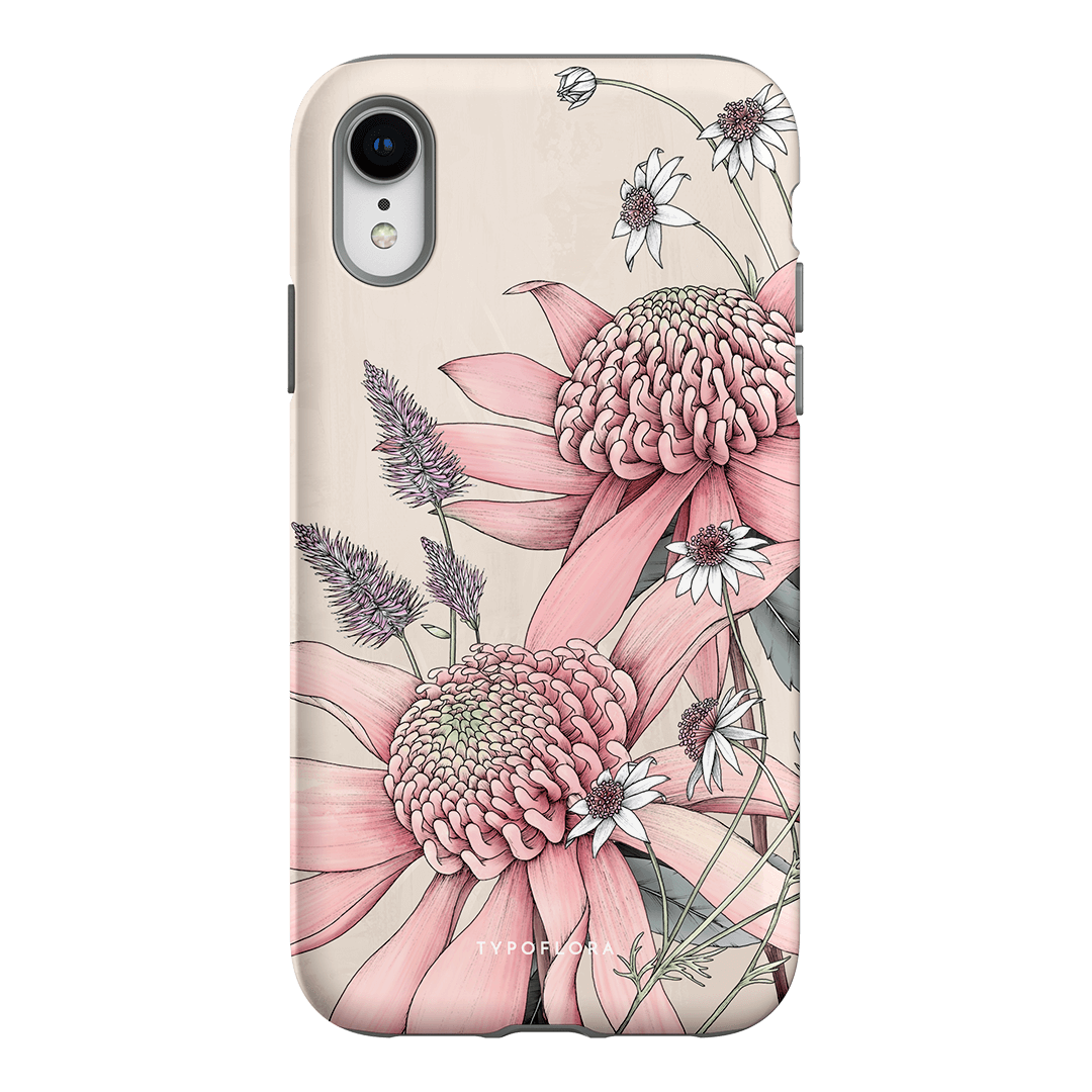Pink Waratah Printed Phone Cases iPhone XR / Armoured by Typoflora - The Dairy