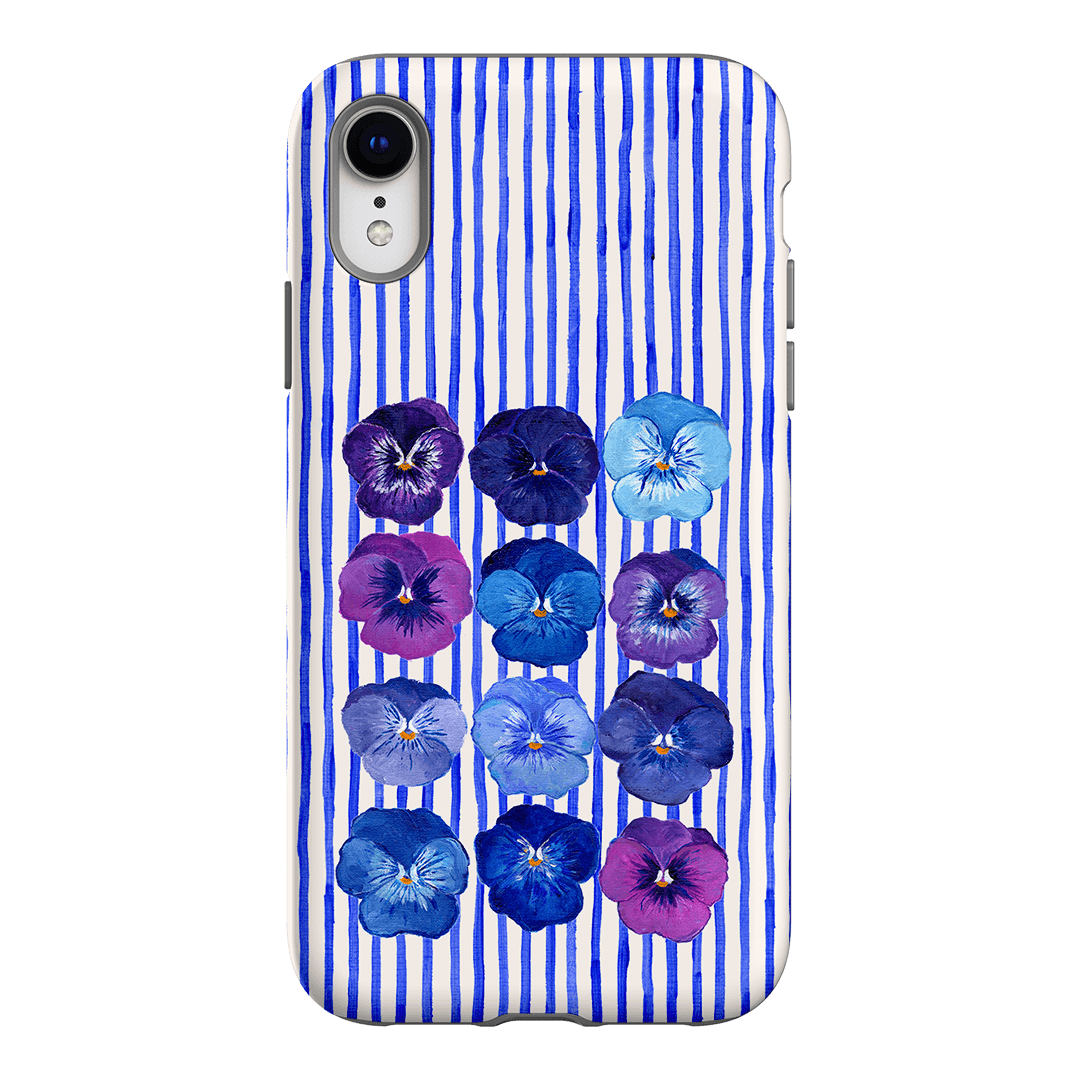 Striped Pansies Printed Phone Cases iPhone XR / Armoured by Kayla Henley - The Dairy