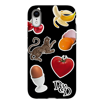 Sunday Stickers Black Printed Phone Cases iPhone XR / Armoured by Desmond & Dempsey - The Dairy