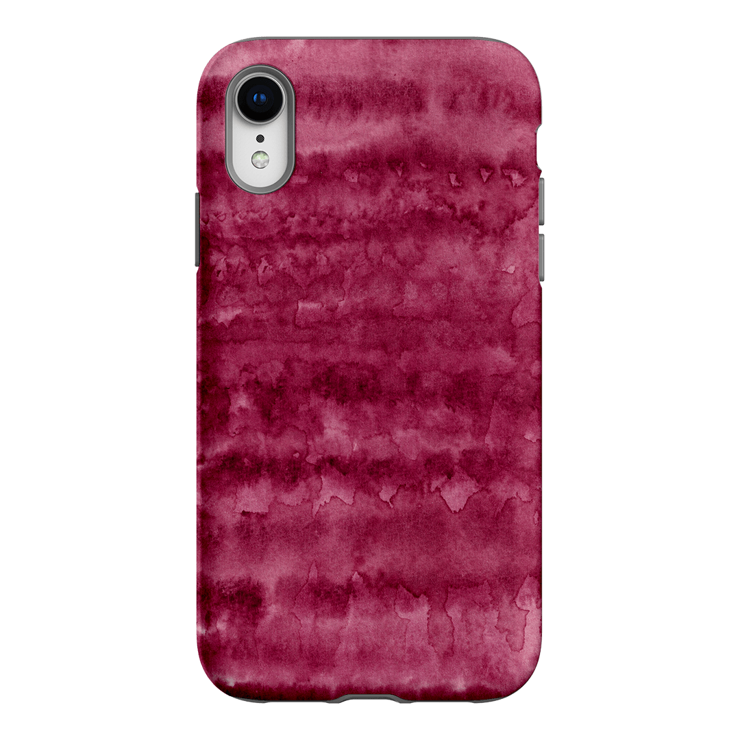 Watercolour Stripes Burgundy Printed Phone Cases iPhone XR / Armoured by The Dairy - The Dairy