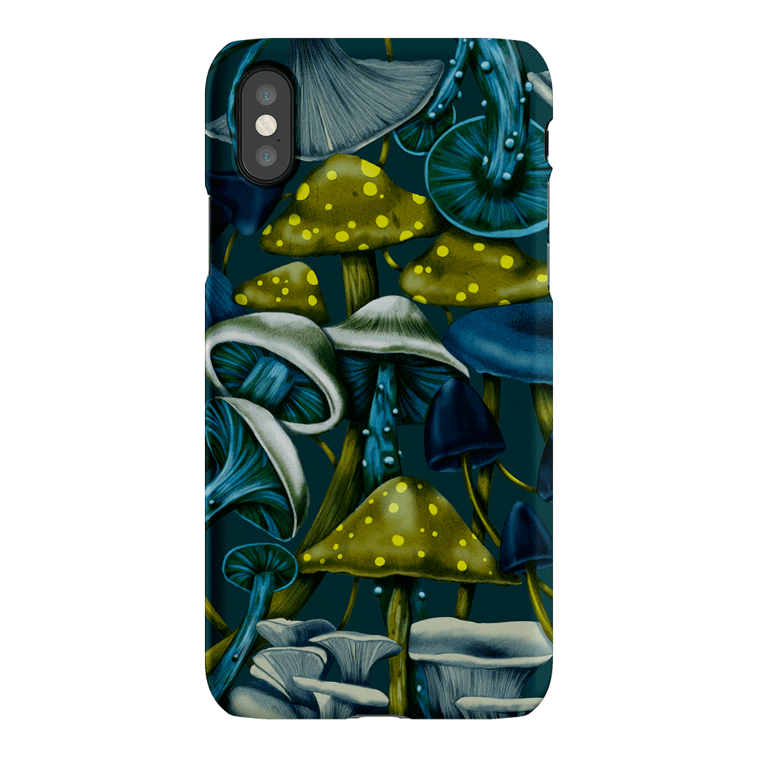 Shrooms Blue Printed Phone Cases iPhone XS / Snap by Kelly Thompson - The Dairy