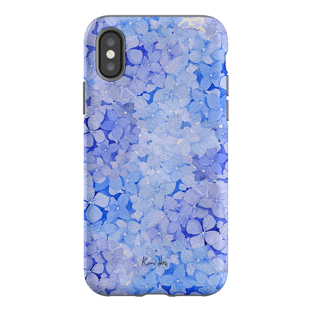 Hydrangea Blue Printed Phone Cases iPhone XS / Armoured by Kerrie Hess - The Dairy