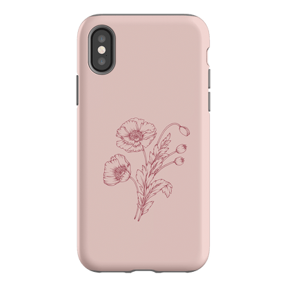 Blush Poppies Printed Phone Cases iPhone XS / Armoured by Typoflora - The Dairy