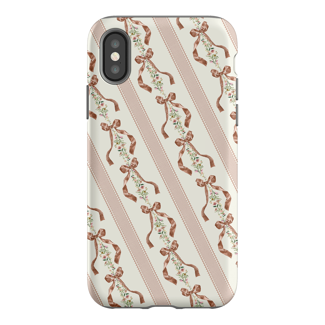 Bow Stripe Printed Phone Cases iPhone XS / Armoured by Veronica Tucker - The Dairy