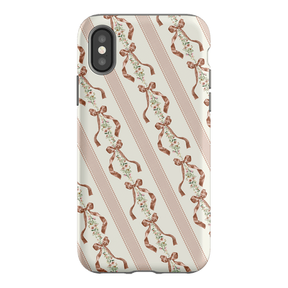 Bow Stripe Printed Phone Cases iPhone XS / Armoured by Veronica Tucker - The Dairy