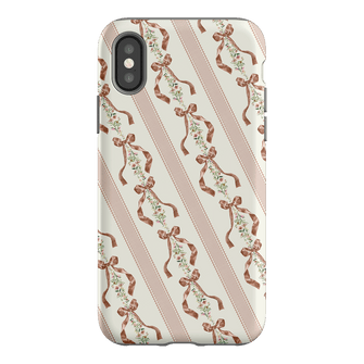 Bow Stripe Printed Phone Cases iPhone XS / Armoured by Veronica Tucker - The Dairy