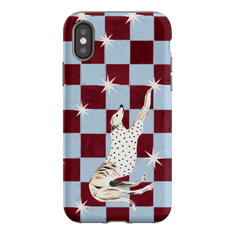 Check Greyhound Blue Printed Phone Cases iPhone XS / Armoured by Lisa Hu - The Dairy