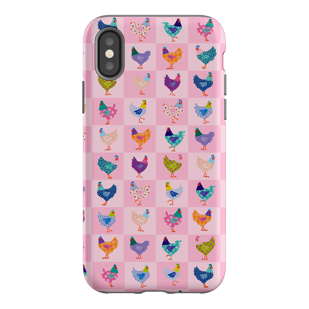 Checkered Chickens Printed Phone Cases iPhone XS / Armoured by Kayla Henley - The Dairy