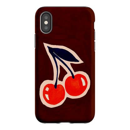Cherries Printed Phone Cases iPhone XS / Armoured by Studio Bon - The Dairy