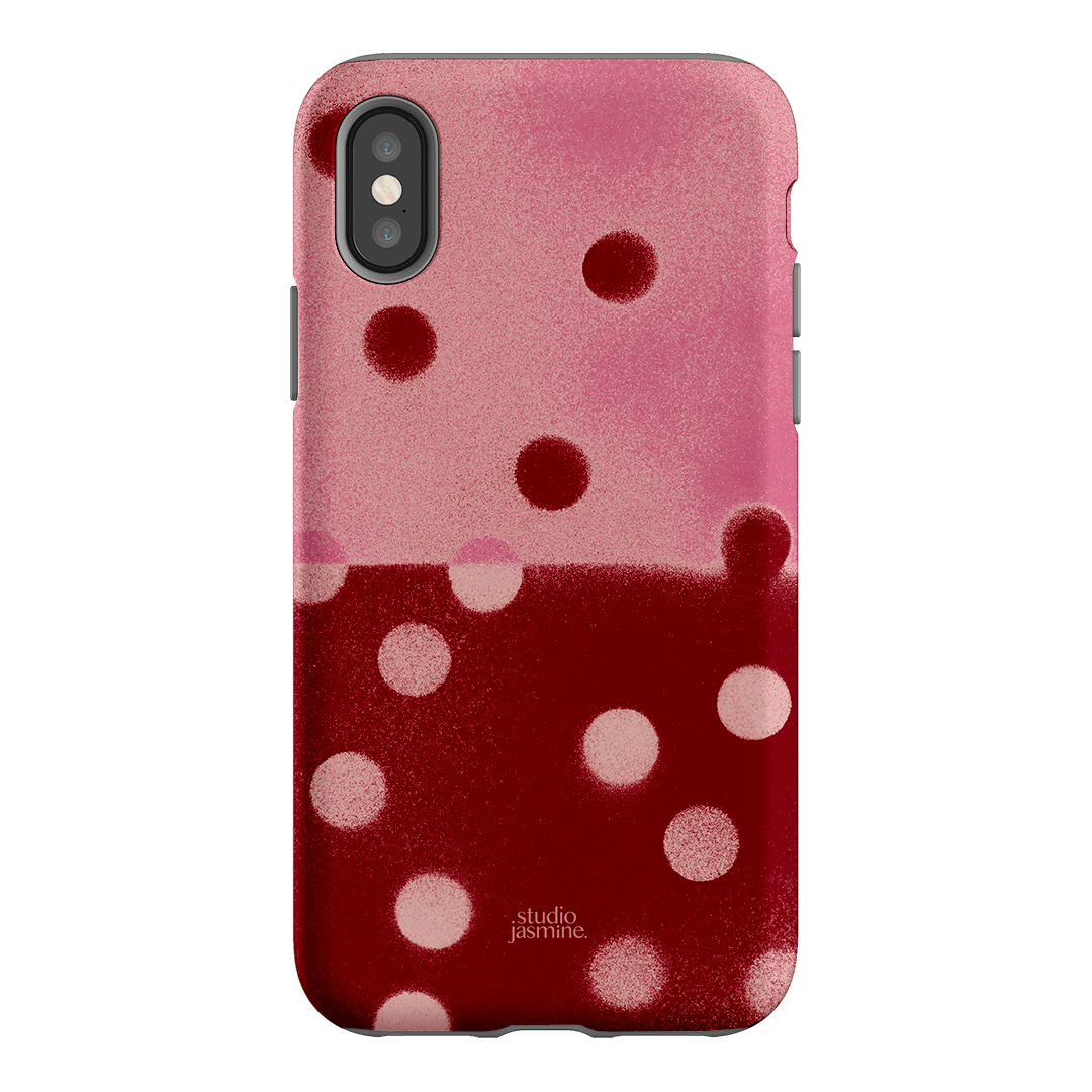 Cherry Polka Dot Printed Phone Cases iPhone XS / Armoured by Jasmine Dowling - The Dairy