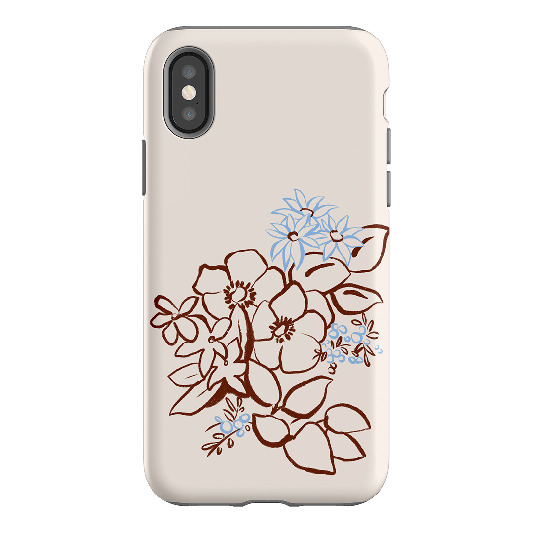 Cream Posy Printed Phone Cases iPhone XS / Armoured by Typoflora - The Dairy