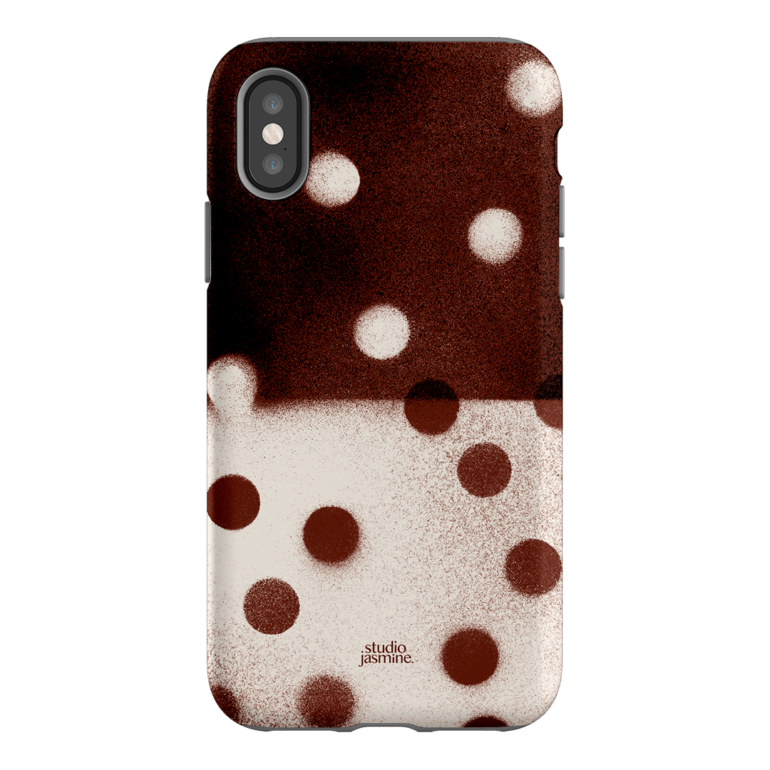 Espresso Polka Dot Printed Phone Cases iPhone XS / Armoured by Jasmine Dowling - The Dairy