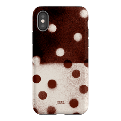 Espresso Polka Dot Printed Phone Cases iPhone XS / Armoured by Jasmine Dowling - The Dairy