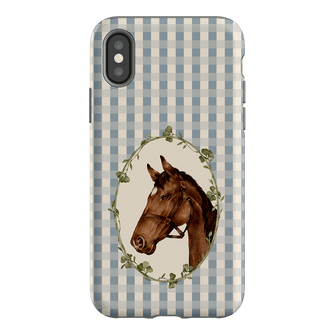 Gingham Horse Printed Phone Cases iPhone XS / Armoured by Kasiags Art - The Dairy