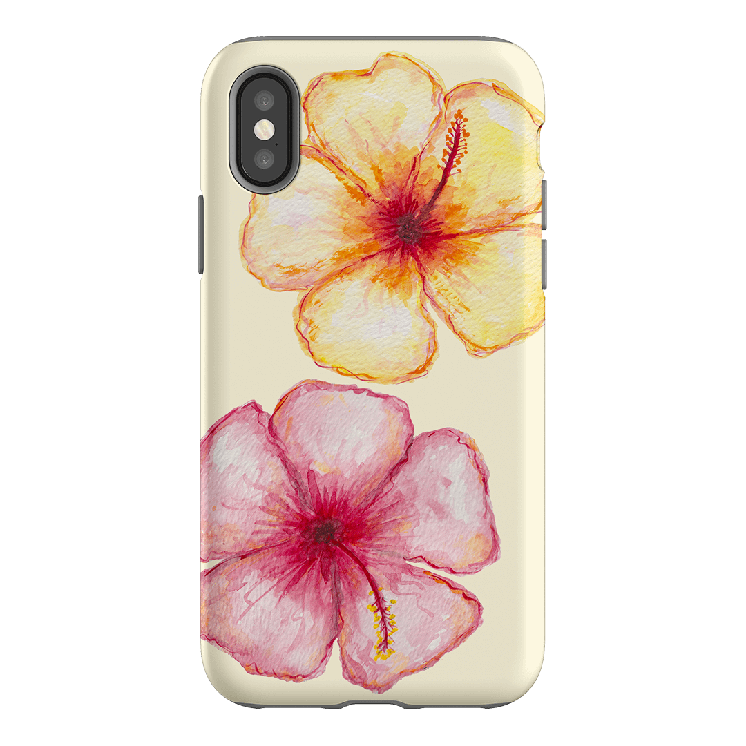 Hibiscus Flower Yellow Printed Phone Cases iPhone XS / Armoured by BG. Studio - The Dairy