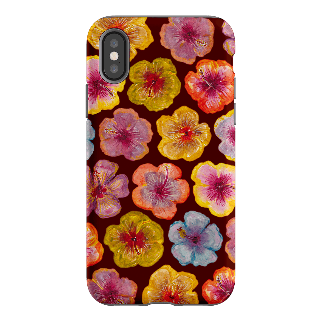 Hibiscus Holiday Rouge Printed Phone Cases iPhone XS / Armoured by BG. Studio - The Dairy