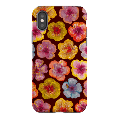 Hibiscus Holiday Rouge Printed Phone Cases iPhone XS / Armoured by BG. Studio - The Dairy