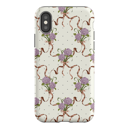 Hydrangea Ribbon Printed Phone Cases iPhone XS / Armoured by Veronica Tucker - The Dairy