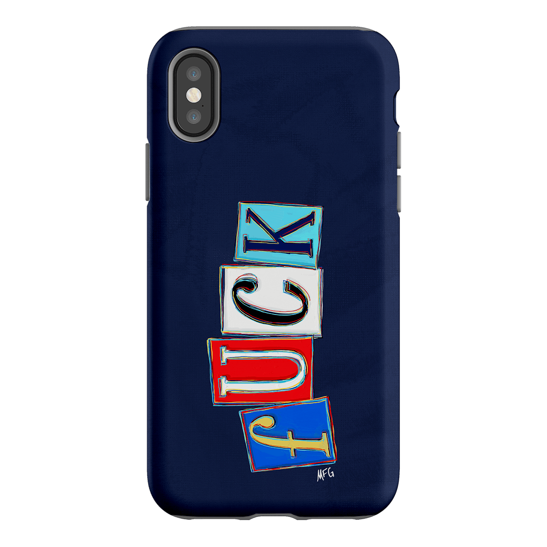 Lil Fcks Blue Printed Phone Cases iPhone XS / Armoured by Margarbs Art - The Dairy