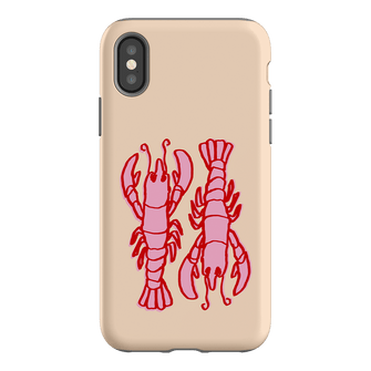 Lobster Love Peach Printed Phone Cases iPhone XS / Armoured by The Dairy - The Dairy
