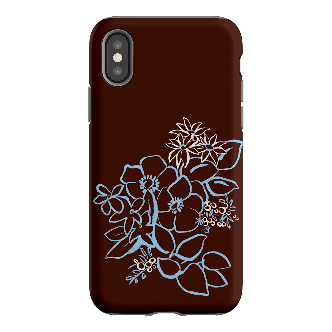Mocha Posy Printed Phone Cases iPhone XS / Armoured by Typoflora - The Dairy