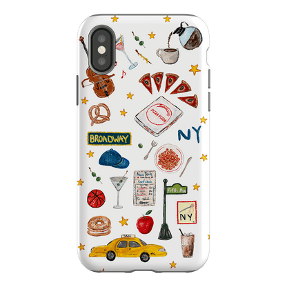 NYC White Printed Phone Cases iPhone XS / Armoured by BG. Studio - The Dairy